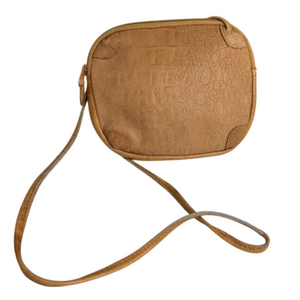 Vintage Pacific Connections Genuine Leather Purse Crocodile Brown Tan